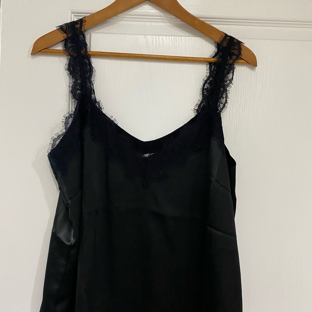 Heartloom Black Tank with lace detail
